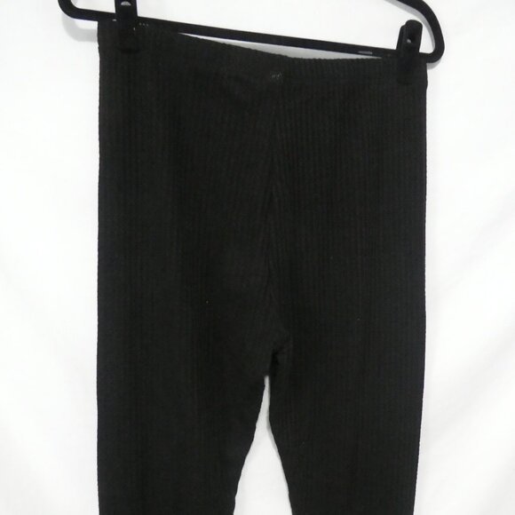 SHEIN | large | Black Waffle Knit Pull-Up Pants | Drawstring | No Pockets - Picture 13 of 16